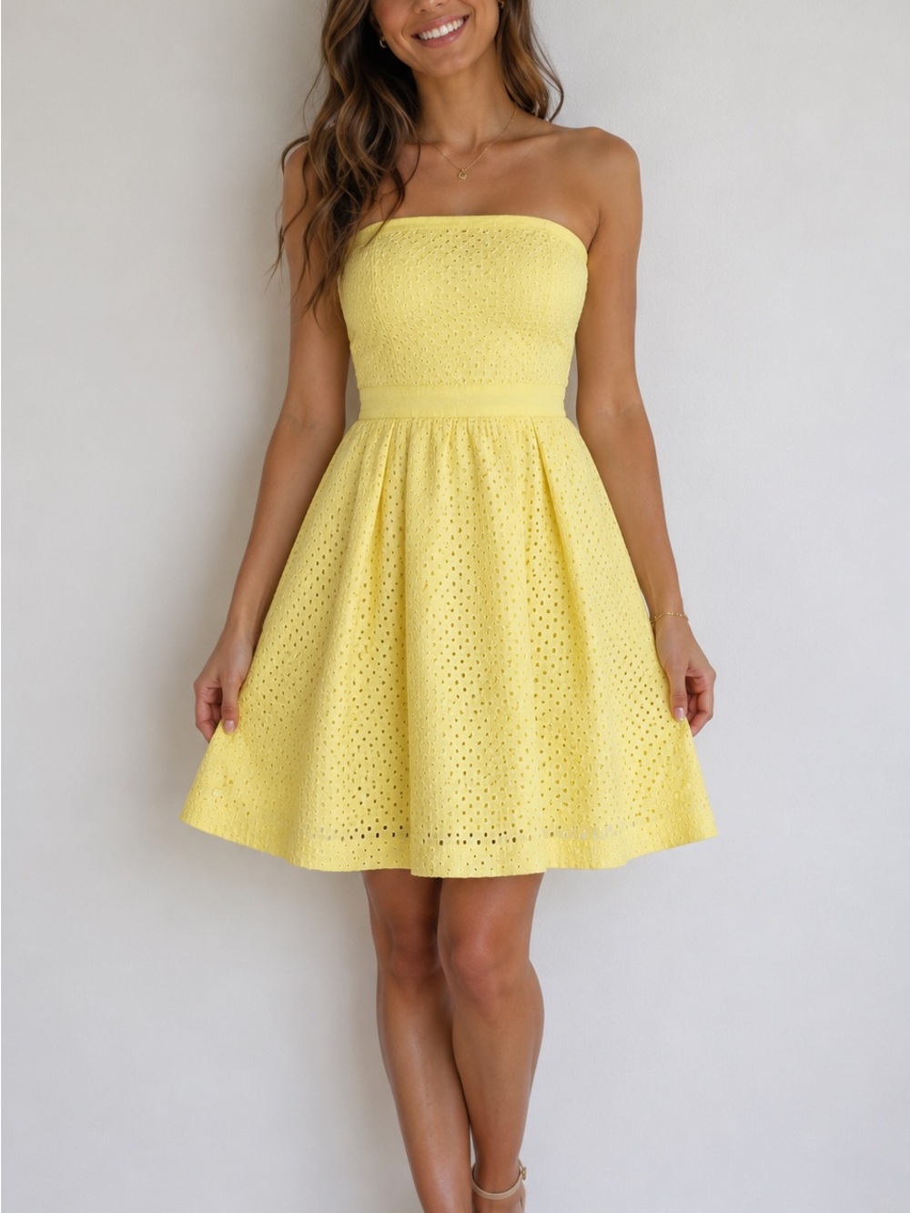 BANANA REPUBLIC EMBROIDERED EYELET DRESS